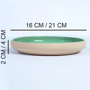 Plato Pequeño de Cerámica Verde Menta, Diseño Japandi, Hecho a Mano, Libre de BPA, para Sushi, Aperitivos, Postres, Restaurante, Hotel, Cafetería, HORECA - Product Image 4