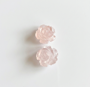 Cuarzo Rosa Natural Tallado en Forma de Rosa, Piedra Suelta para Pendientes y Collares, Venta al por Mayor - Product Image 2