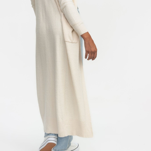 เสื้อคลุมคาร์ดิแกนขนแกะ/แคชเมียร์ Dreamluxe แบบยาว ปลายเปิด ทรงหลวม เนื้อผ้านุ่ม ถักทออย่างดี มีกระเป๋าหน้า เหมาะสำหรับฤดูหนาว - Product Image 6