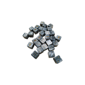 Venta al por Mayor de Dados Cuadrados de Colores Hechos a Mano, Pequeños, Grises y Blancos, 16 Dados para Enseñanza de Matemáticas, Juegos de Casino y Fiestas - Product Image 3