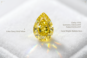 RCK Global Wholesale Fancy Vivid Yellow Poire Diamant de laboratoire synthétique 0.50ct-1.00ct VVS Loose Diamond Matched Paires - Product Image 4