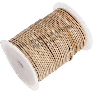 Natural 2mm <b>Leather</b> Cord Spool for Craft Work and Jewelry Creations - Product Image 5