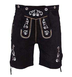 2024 bavarois hommes Lederhosen haute qualité Oktoberfest Trachten pantalon avec Knurz brodé fabriqué à partir de tissu en cuir - Product Image 2