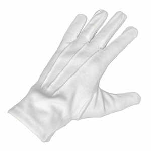 Gants unisexes maçonniques blancs 100% coton avec broderie artisanale, écologiques, pour une utilisation quotidienne en extérieur - Product Image 6
