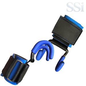 Crochets de musculation en acier renforcé pour la musculation, crochets antidérapants avec bandes de maintien pour les poignets, pour les exercices de gym - Product Image 5