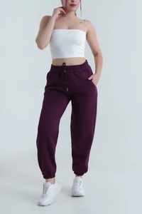Pantalones Rectos de Cintura Alta Verde Oliva EVER GLOW, Largos, de Lona Sólida, Casuales, con Bolsillos, Cierre con Cordón, Impermeables - Product Image 2