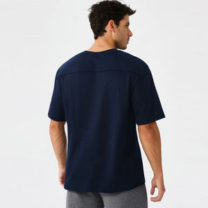 T-shirt basique en coton pour homme, col rond, doux, respirant, décontracté, streetwear, mode, haut de gamme - Product Image 2