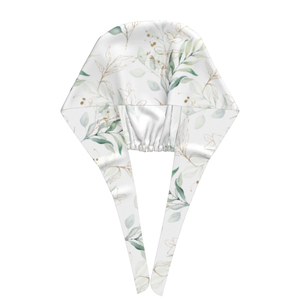 Eucalyptus <b>Leaf</b> Print Surgical Cap – Premium Floral Medical Headwear for Holistic & Dental Clinics - Product Image 3