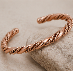 Rustic Twisted <b>Wire</b> Strand Pure Copper Adjustable Health Cuff Bracelet Exquisite Metal Jewelry Promotional Novelty Gift - Product Image 2