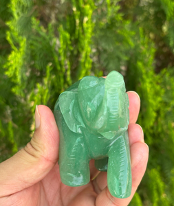Hand Carved Green Aventurine <b>Elephant</b> Statue Natural Gemstone Animal Figurine Vastu Feng Shui Home <b>Decor</b> Gift - Product Image 2