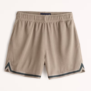 Pantalones Cortos para Hombre con Logotipo Personalizado, Diseño Moderno, Talla Regular, Tejido Liso Teñido, Secado Rápido, Transpirables, Antibacterianos, Casuales - Product Image 3