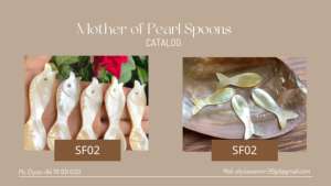 Cuchara de concha de nácar para caviar, utensilio natural hecho a mano de Vietnam, listo para exportar, estilo elegante - Product Image 2