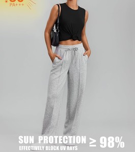 Débardeur sans manches haut de gamme pour femme en jersey de coton doux, respirant et extensible, chemise décontractée d'été, coupe ajustée, style moderne pour femme - Product Image 2