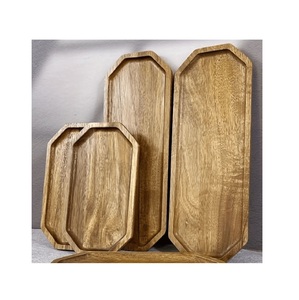 Wooden Tray Premium Natural Serving Tray for <b>Breakfast</b> Coffee Tea Dining Table Kitchen Home and Hospitality Use - Product Image 4