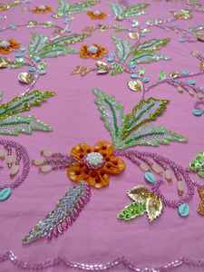 ผ้าลูกไม้สีฟ้าพาสเทลพรีเมียมสำหรับเจ้าสาว งานปักมืออย่างดี ราคาโรงงานโดยตรง - Product Image 5