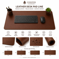 Tapis de bureau en cuir pleine fleur de qualité supérieure, extra large, imperméable, non toxique, antidérapant, pour le bureau et la direction