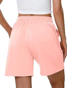 Shorts de Mujer de Cintura Alta, Transpirables, Estilo Gótico, Venta al Por Mayor, Nuevo Diseño, Color Sólido, Poliéster/Algodón, Alta Calidad - Product Image 5