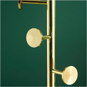 Modern design gold plated metal coat <b>stand</b> with marble base luxury entryway customized options - Product Image 4