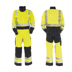 Premium Safety Coverall with Heat <b>Transfer</b> Reflective <b>Tape</b> Durable High Vis Work-wear for Industrial Protection Wholesale - Product Image 1