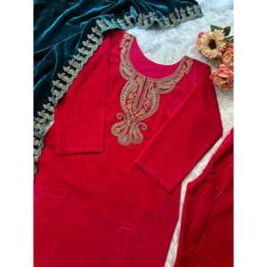 Conjunto de Top y Pantalones Plazzo con Dupatta en Color Rosa Oscuro para Mujer, Talla L, Ideal para Fiestas, Marca Valam Fashion - Product Image 4