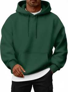 Sudadera con Capucha para Hombre, Corte Regular, 100% Algodón, Felpa, Ecológica, Estilo Pullover, Hombros Caídos, con Bolsillo Canguro, para Invierno - Product Image 3