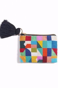 กระเป๋าใส่เหรียญปักมือประดับลูกปัดพร้อมลายปักดอกไม้แบบละเอียดอ่อน - Product Image 4