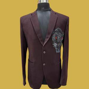 Sherwani para Hombre con Cuello Mandarín, Diseño de Grullas Doradas, Textura Arrugada, para Bodas y Fiestas, Ropa Tradicional Premium TR Lachka - Product Image 3