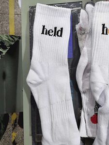 Chaussettes de sport pour adultes, chaussettes de baseball blanches, chaussettes de tennis brodées, en coton respirant, couleur unie, chaussettes décontractées d'été - Product Image 4