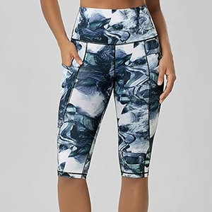 Leggings respirants taille haute pour femme – Extensibles, confortables, pour yoga, gym, tenue décontractée, coupe ajustée, vêtements de sport, séchage rapide, été - Product Image 1