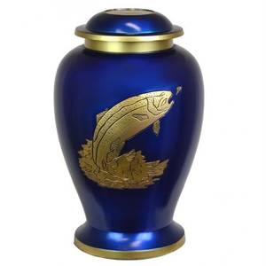 Urnas de Cremación de Latón Ecológicas de Estilo Americano Uzair Handicrafts de la Mejor Calidad, Diseño Floral, Hechas a Mano, Recuerdo Funerario para Cenizas - Product Image 3