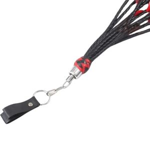 Flogger de piel de oveja auténtica con estampado por transferencia térmica, mango liso y redondeado, hebilla de acero, 2.5 cm de ancho, detección de aguja, múltiples opciones flexibles - Product Image 5
