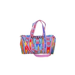 Sac de voyage matelassé en coton léger de luxe personnalisé, sac de week-end, sac de sport pour hommes et femmes - Product Image 3