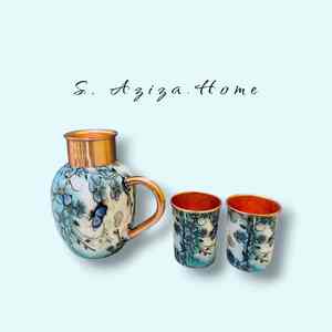 Jarra de Cobre Hecha a Mano, Moderna y Tradicional, con Capacidad de 1500 ml, Incluye 1 Vaso de Cobre BoldBlossom - Product Image 5