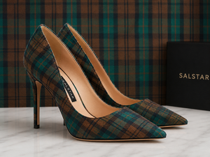 Escarpins à talons aiguilles écossais personnalisés pour femmes – Chaussures à talons hauts à carreaux de qualité supérieure pour fêtes et mariages - Product Image 1