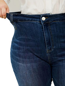 Pantalones Vaqueros de Diseño Único, Estilo Retro Americano, Holgados, de Pierna Recta, para Mujer - Product Image 5