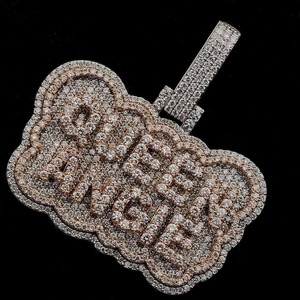 High Quality Elegant Silver Plated Natural Diamond Pendant Necklace Unisex Luxury Pendant Gift Best Prices In India - Product Image 2