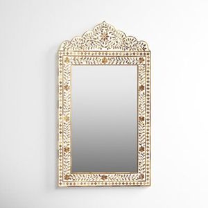 Timeless Bone Inlay Resin <b>Mirror</b> <b>Frame</b> Featuring Classic Patterns For Sophisticated Home Interiors - Product Image 2