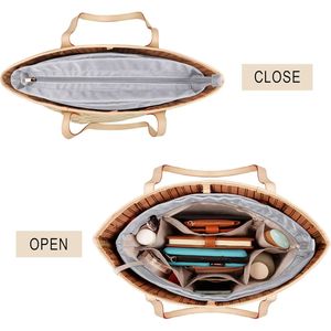 Organizer da Borsa da Donna con 14 Tasche e Cerniera, Inserto per Borsetta, Organizer per Trucchi per Borse Tote, Organizer Interni per Borsa - Product Image 3