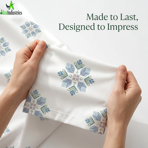 ผ้าปูที่นอนซุปเปอร์คิง 120x120* ผ้าฝ้ายแท้ 100% สีขาว ลายพิมพ์อะควา |   ผ้าปูที่นอนเนื้อนุ่ม ระบายอากาศได้ดี พร้อมปลอกหมอน 2 ใบ - Product Image 5