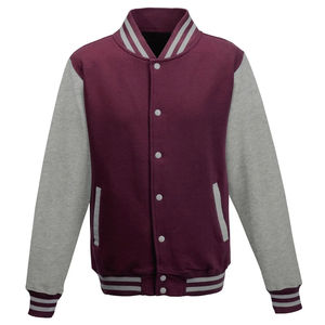 Veste universitaire en cuir pour homme avec patch logo, manches longues, décoration en fourrure pour l'hiver, sport, travail, école, style baseball-letterman - Product Image 5