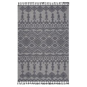 Collezione LOOM and LUXE Tappeto Tradizionale per Interni/Esterni 8X10 Bianco/Grigio Set Elegante - Product Image 2