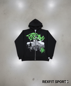 Sudaderas con capucha y cremallera de alta calidad, personalizadas con logotipo serigrafiado, estilo streetwear, de gran tamaño, de fabricante, con corte y costura, las más vendidas. - Product Image 4