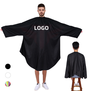 Capes de coiffure et tabliers de barbier de luxe, surdimensionnés, imperméables, avec logo personnalisé et manches, pour salons de coiffure et barbiers - Product Image 2