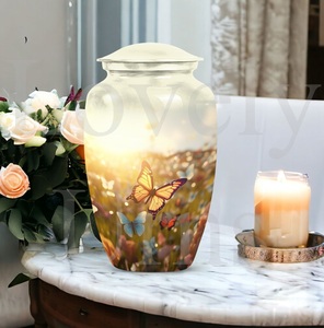 Urna Conmemorativa de Mariposas, Urna Majestuosa de Aluminio para Cenizas Humanas, Recuerdo Decorativo, Tributo Funerario - Product Image 5