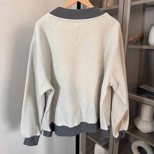 Heavyweight Unisex Cotton Fleece Stand Collar Oversized Winter Parke Sweatshirt Custom Chenille Applique Embroidery OEM 2 Pcs - Product Image 3