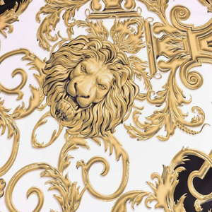Capa de Peluquería con Estampado de León Dorado, Negra y Blanca, 140 cm x 160 cm, Antiadherente, de Poliéster y Seda Ecológica, Resistente al Agua - Product Image 6
