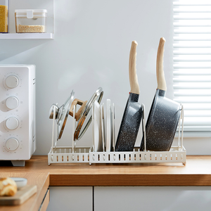 Heavy Duty Wall Mounted Double Tier Multifunction Kitchen Rack <b>Holder</b> Stainless Steel Storage Organizer for Utensils Cooking - Product Image 2