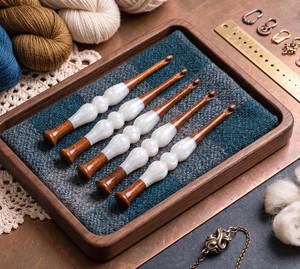 Designer Simple Wooden Resin <b>Crochet</b> <b>Hook</b> Handcrafted Ergonomic <b>Crochet</b> Needle Polished Resin Handle Thickness - Product Image 1