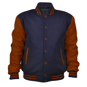 New Arrival Custom Logo Stand Collar Patchwork Varsity <b>Jackets</b> <b>for</b> <b>Men</b> Casual Winter Use Quick Dry Wool Fabric with Front Logo - Product Image 4