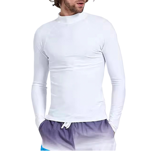 Maillot de bain anti-UV personnalisé à col montant pour homme, protection UPF 50, nouvelle collection, vente chaude - Product Image 3